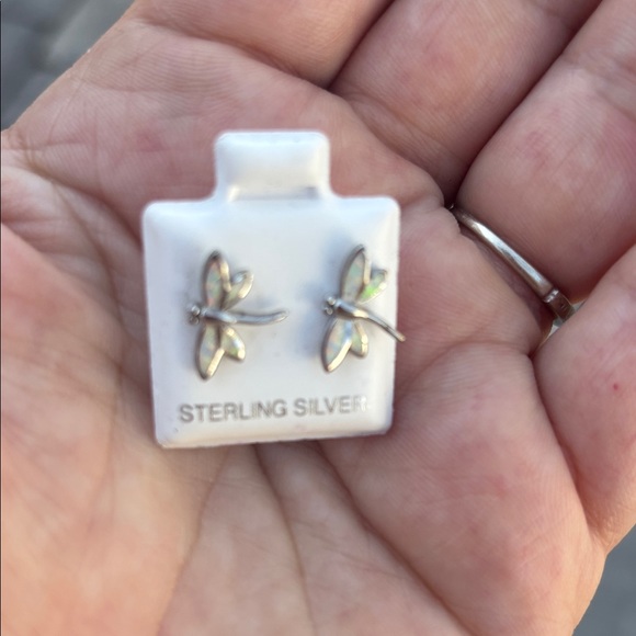 Sterling Silver Dragonfly Earrings - Picture 4 of 4